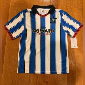 Disney Blue and White Striped Polo Shirt